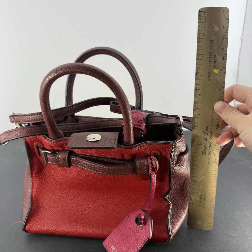 Reed Two Tone Red Purse 9x11", 6" Depth Shoulder/Crossbody - Picture 10 of 14